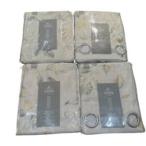 JCPENNEY HOME Arbor Leaf Rod-Pocket and grommet panel curtain set of 4